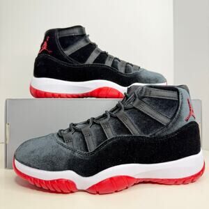 Air Jordan 11 Retro Bred Velvet Size 9 Women